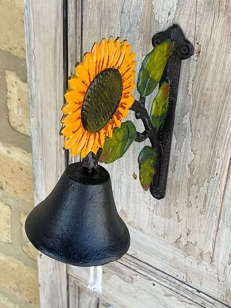 Campana De Hierro Con Girasol