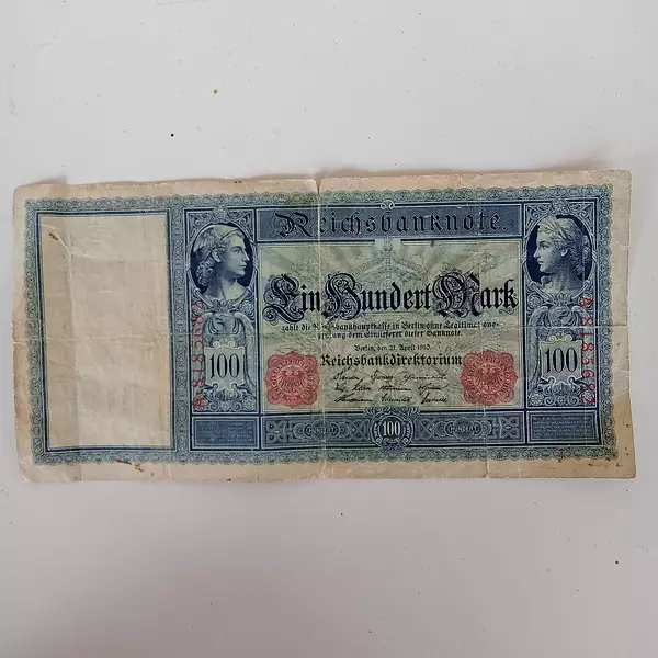 Billete Alemán 100 Marcos 1910