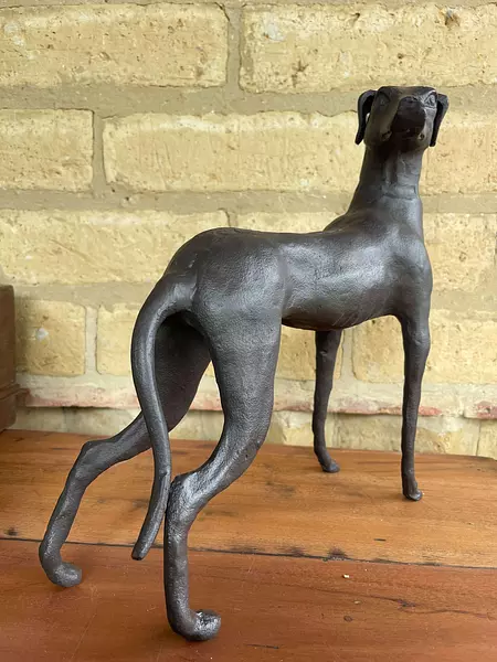 Figura De Perro Galgo En Hierro