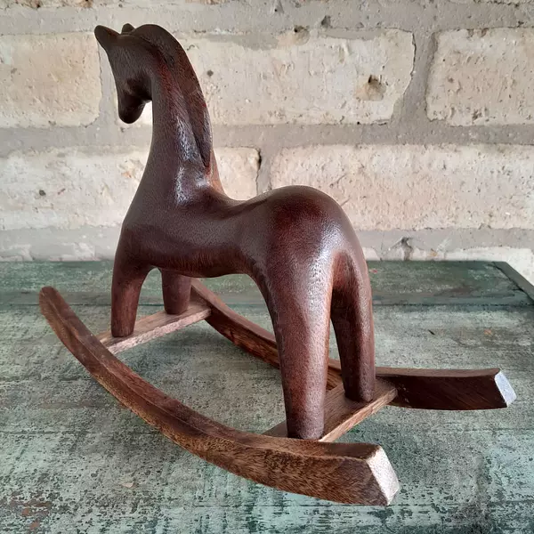 Caballo Tallado En Madera Artesanal