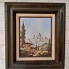 Oleo Original "Mountain Scene" 1950 Firmado Por Peter Haller