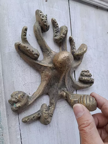 Aldaba De Pulpo En Bronce