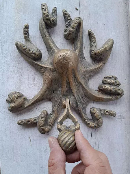 Aldaba De Pulpo En Bronce