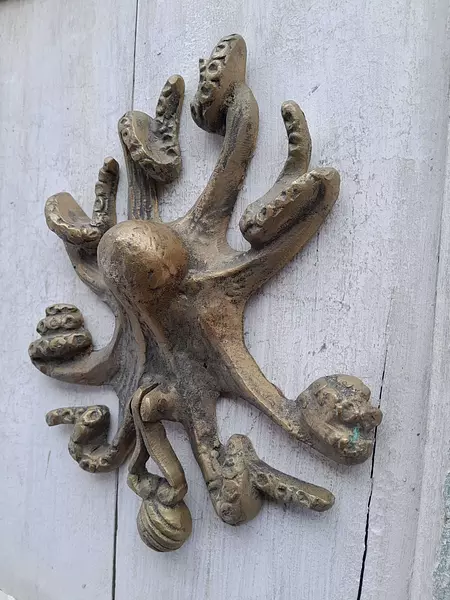 Aldaba De Pulpo En Bronce