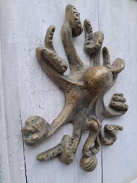 Aldaba De Pulpo En Bronce