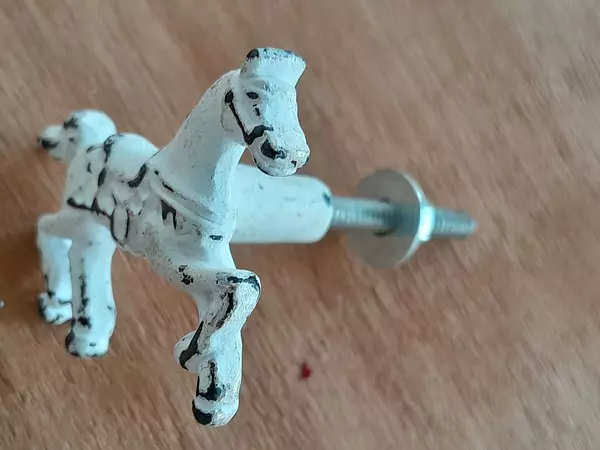 Perilla Metálica Con Diseño De Caballo