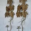 Candelabro Hojas De Uva De Pared X 2