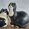 Pareja De Gatos De Porcelana - Saleros