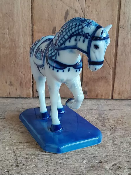 Figura Caballo Cerámica Franklin Mint - Paises Bajos 1987