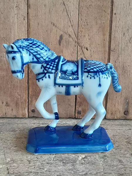 Figura Caballo Cerámica Franklin Mint - Paises Bajos 1987