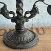 Pareja De Candelabros De Bronce Antiguo