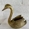 Figura Recipiente De Cisne En Bronce