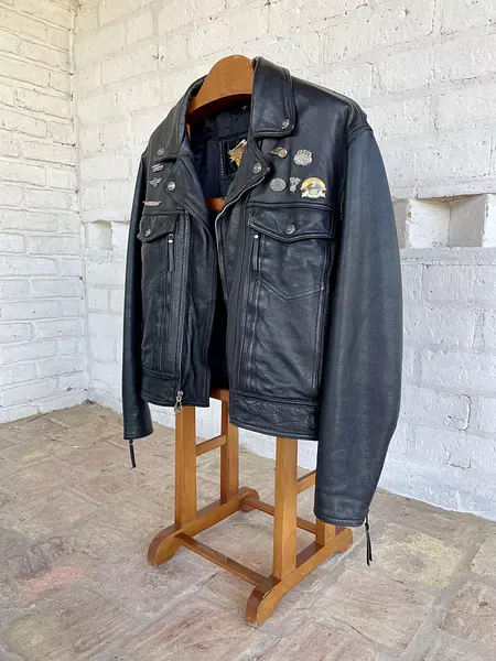 Chaqueta Harley Davidson Talla L Con 8 Escudos 1990