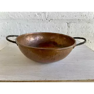 Paila En Lámina Gruesa De Cobre - India 1970