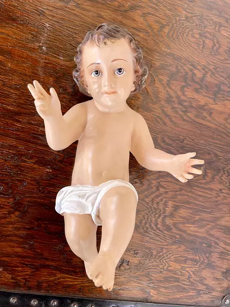 Figura Niño Jesús En Escayola 1980