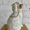 Perro Porcelana Estilo Staffordshire Cabeza Hacia La Derecha