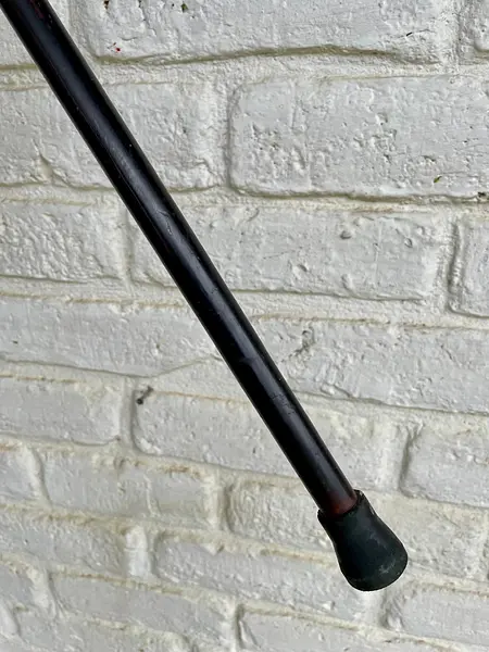 Bastón De Madera Y Mago Curvado Con Tacón De Caucho.