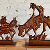 Talla Madera Don Quijote Y Sancho Panza - Colombia 1980