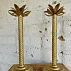 Pareja De Candelabros Con Forma De Palmera - 1980