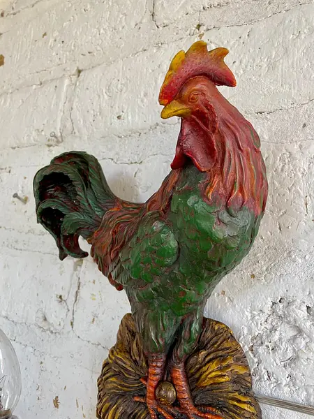 Lámpara 2 Luces Con Diseño De Gallo