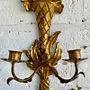Candelabro Estilo Hollywod Regency 2 Velas - Italia 1960