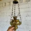 Lámpara De Iglesia En Bronce Con Ángeles - España 1900