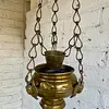 Lámpara De Iglesia En Bronce Con Ángeles - España 1900