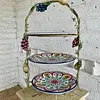 Soporte 3 Niveles Con Uvas Y Peras
