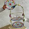 Soporte 3 Niveles Con Uvas Y Peras