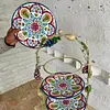 Soporte 3 Niveles Con Uvas Y Peras