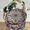 Soporte 3 Niveles Con Uvas Y Peras