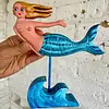 Sirena Artesanal Tallada En Madera