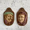 Rostro De Abuelos En Alto Relieve