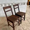 Pareja De Butacas En Madera Maciza - Colombia 1980