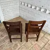 Pareja De Butacas En Madera Maciza - Colombia 1980
