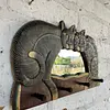 Espejo Y Percha Tallada En Madera - Indonesia 1990