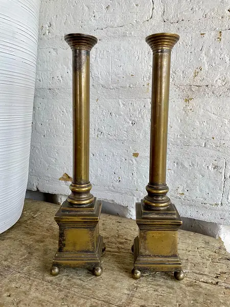 Candelabros De Altar X 2 - Francia S Xix