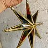 Estrella De 8 Puntas Dorada Con Espejos