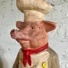 Candelabro Chancho Chef Fleur De Lis - Francia 1995
