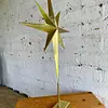Estrella Tridimensional Dorada De Ocho Puntas
