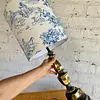 Lámpara De Mesa Y Caperuza Estilo Toile De Jouy