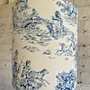 Lámpara De Mesa Y Caperuza Estilo Toile De Jouy