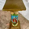 Columna En Madera Con Angeles Arcabuceros - Colombia S Xix