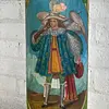 Columna En Madera Con Angeles Arcabuceros - Colombia S Xix