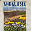 Pendón De Andalucía Con Olivares Y Viñedos