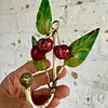 Cerezas Metálicas Con Gancho De Colgar - Italia 1980