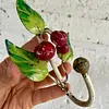 Cerezas Metálicas Con Gancho De Colgar - Italia 1980