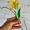 Lirio Metálico Con Gancho De Colgar