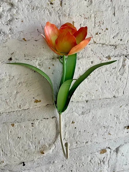 Tulipán Metálico Con Gancho De Colgar