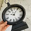 Reloj De Pila Ovalado Con Caja De Madera